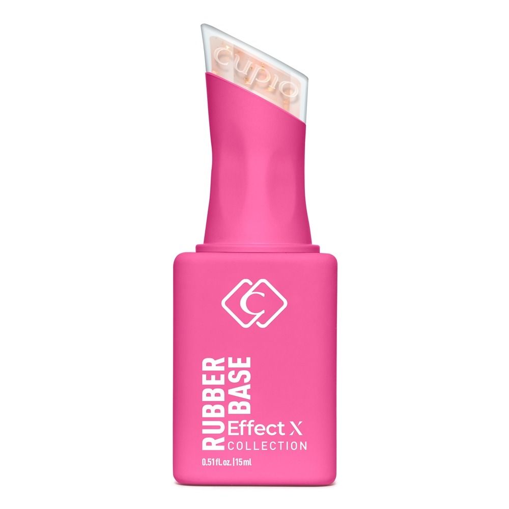 Pinke Flasche Cupio Rubber Base Effect X Collection, UV-Gel-Nagelbasis für flexible Haftschicht, 15 ml