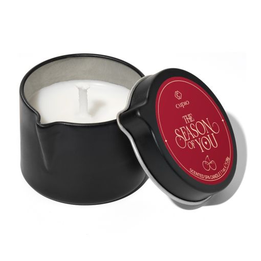 Weiße Duftkerze The Season of You in schwarzer Dose