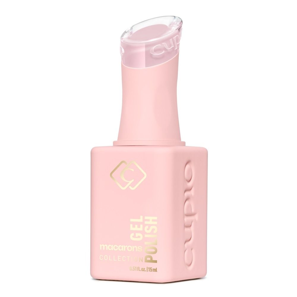 Cupio Gellack Macarons Collection Chocolate Mousse 15ml – pastellrosa UV-Gel-Nagellack in eckiger Flasche, hochpigmentiert für perfekte Deckkraft in einer Schicht
