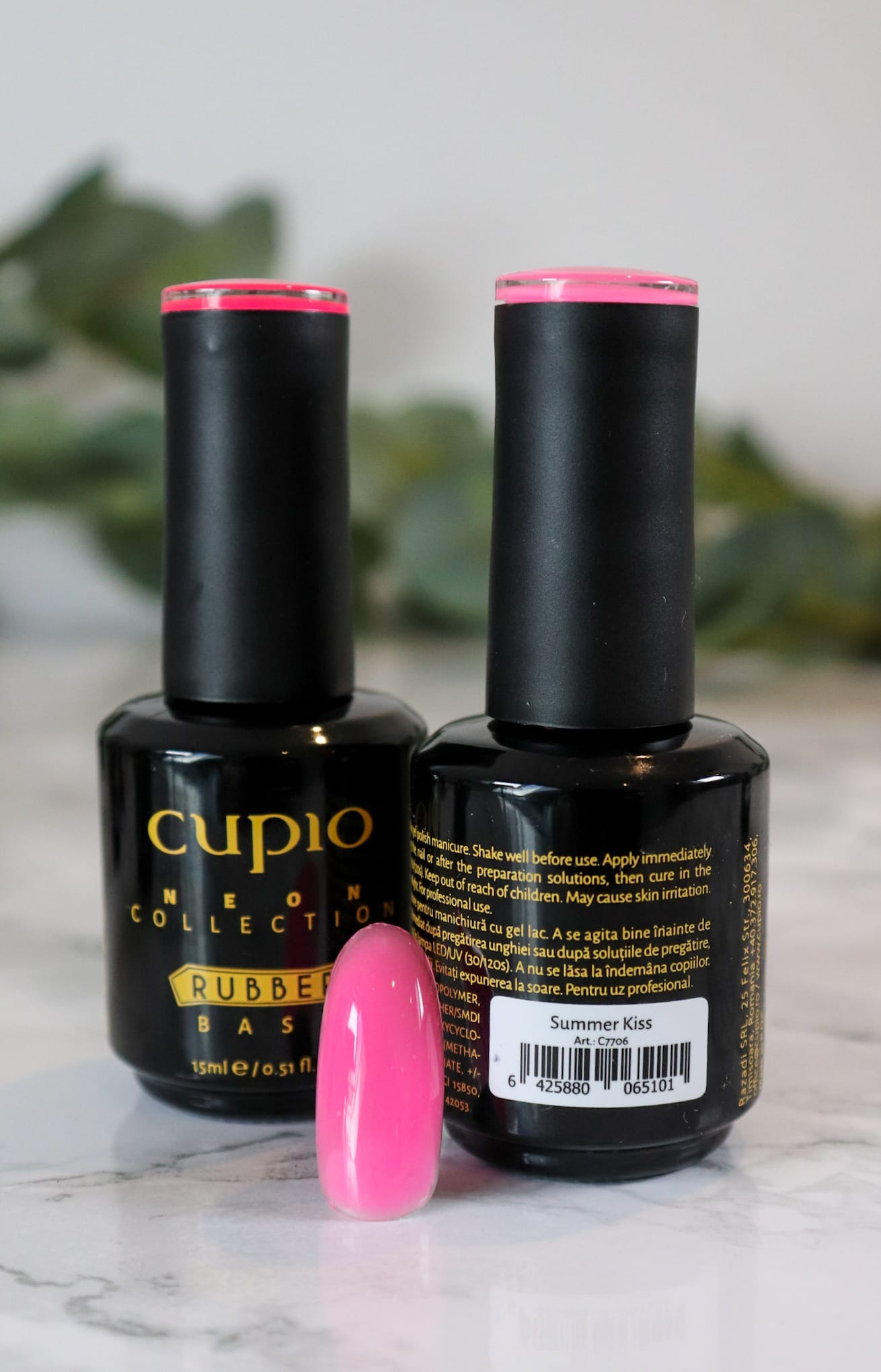 8 Pink Nagellack aus der Cupio Neon Collection mit Rubber Basis und Farbton Sommer Kuss