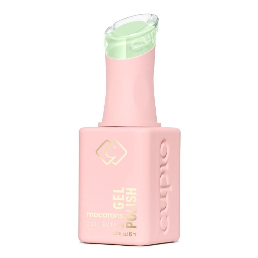 Cupio Gellack Macarons Collection Pistachio 15 ml, pastellgrüner Gel-Nagellack in Flasche, hochpigmentiert, starke Deckkraft, bis zu 6 Wochen Halt