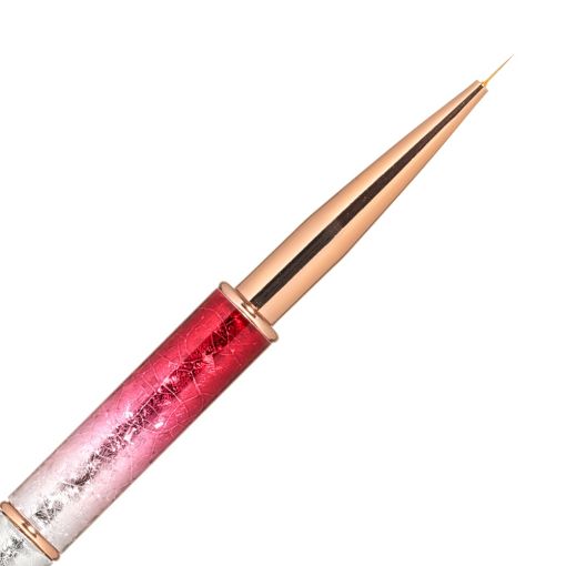 Nageldesign Pinsel Red Glitter PINX.