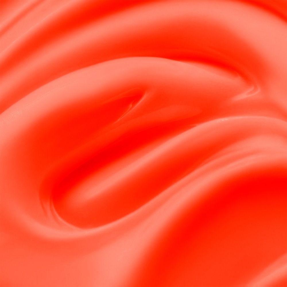 Detailaufnahme von glattem, glänzendem rotem Material mit gewellter Oberfläche