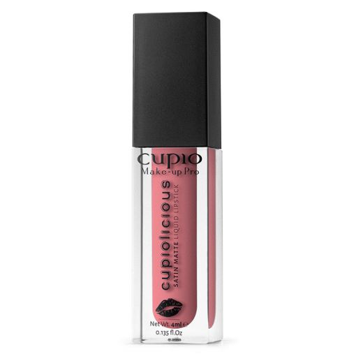 Cupio Make-up Pro Satin Matt Liquid Lipstick, 4ml, sanfter rosa Lippenstift im Kunststoffbehälter