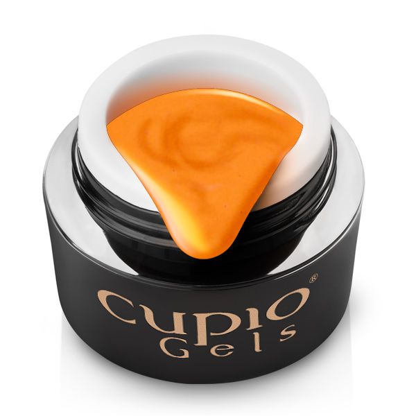 neon_grapefruit Orange Gel in einem Glasbehälter von Cupio Gels