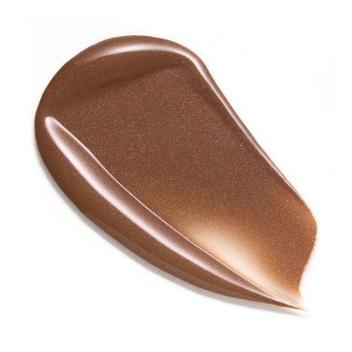 caramella_c8416 Schicht von brauner Creme auf weißem Hintergrund