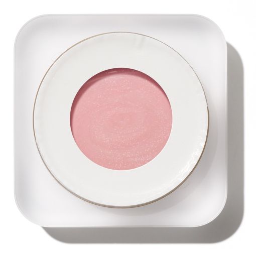 Rosa Creme Rouge in runder Dose von oben