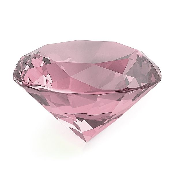 Rosa Diamant aus Kunstmaterial, ideal für Dekoration oder Schmuckdesign