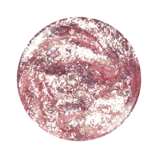 pink_gleam_d0210_c Rosa Glitzer-Lack mit schimmerndem holografischem Effekt von oben aufgenommen.