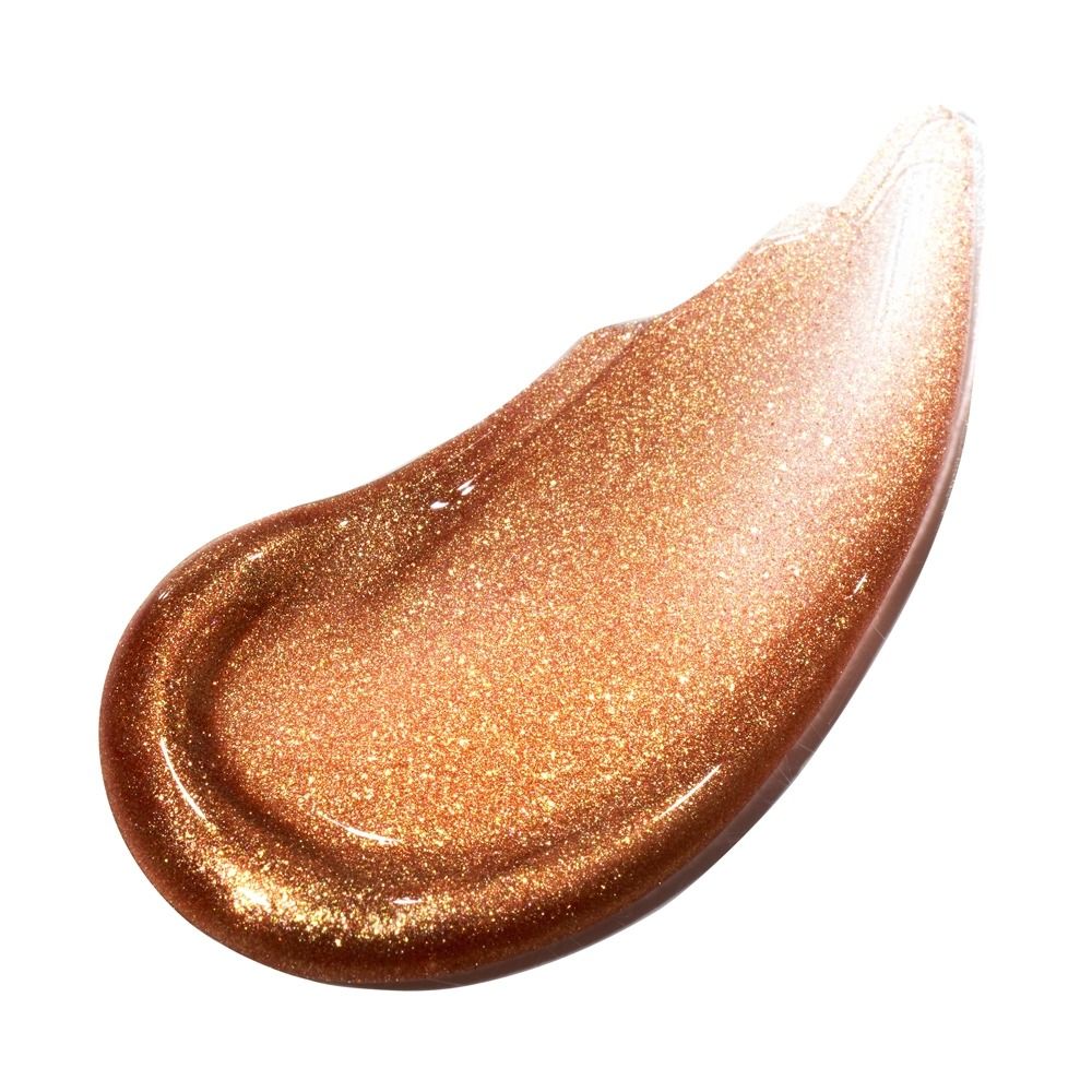 Bronzefarbene Make-up-Textur mit Glitzer für einen schimmernden Look