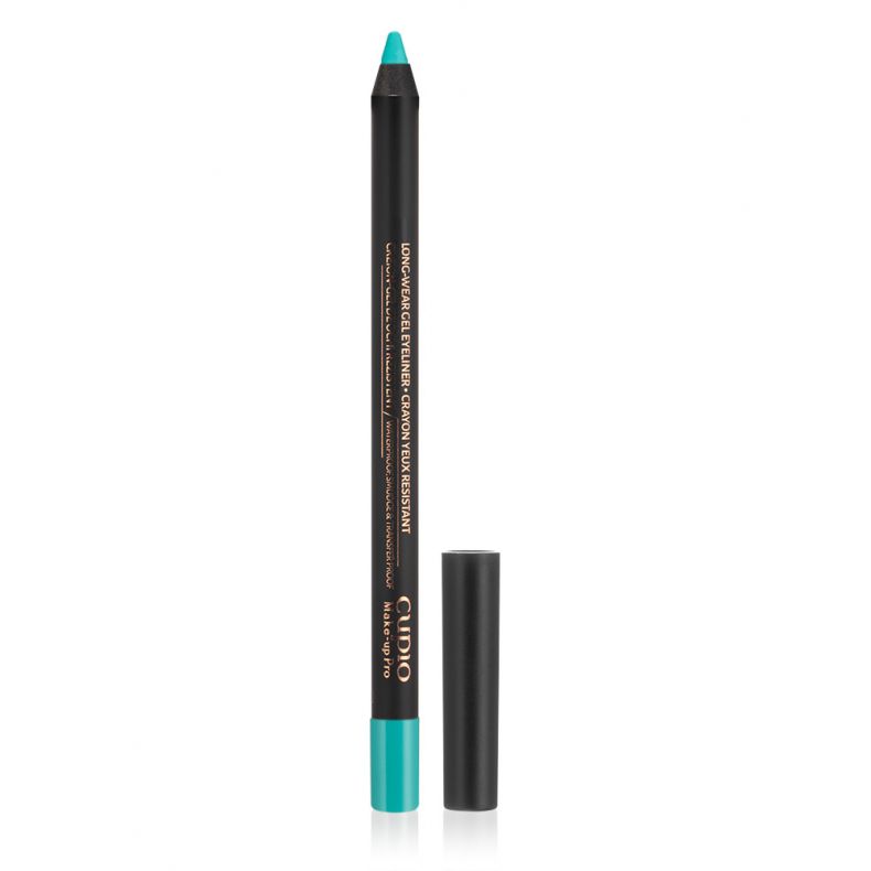 eyeliner_cupio_make-up_pro_blue_sky CUDJO Longwear Gel Eyeliner in Teal, schwarzer Kajalstift mit tealfarbener Spitze