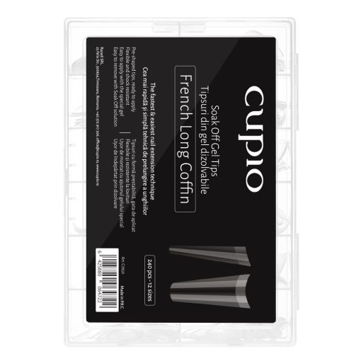 french_long_coffin_c7650 Packung mit Cupio French Long Coffin Nagelspitzen zum Eintauchen und Gestalten