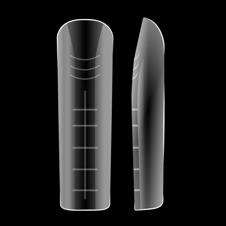 apex_c7137_b_1 Zwei transparente Messgeräte mit Skala und verschiedenen Formen für genaue Messungen