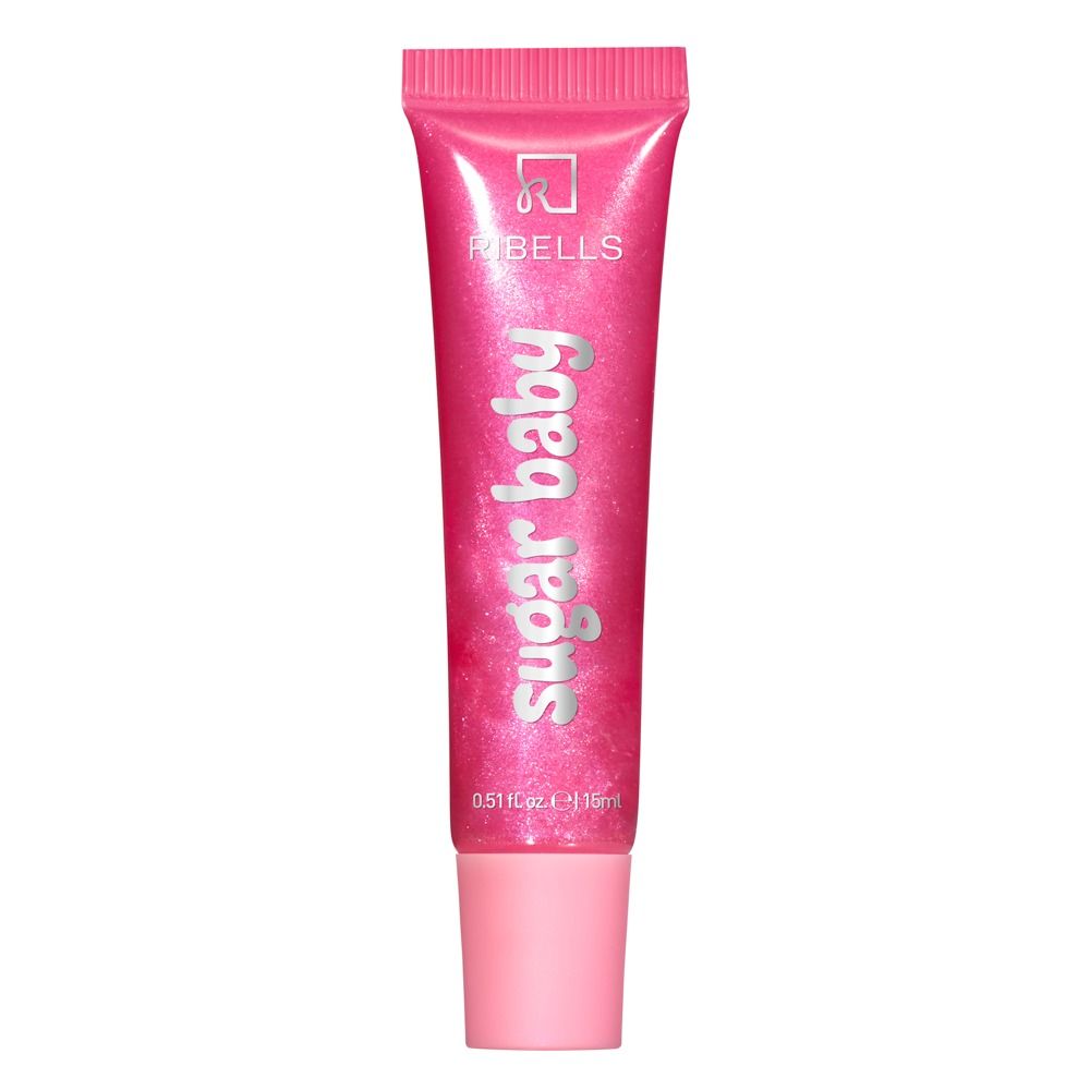 Ribells Sugar Baby Lippen-Gloss Pink Drizzle 15ml von Cupio in pinker Tube, glänzender Lipgloss mit Volumeneffekt, feinem Schimmer und leichter, feuchtigkeitsspendender Textur