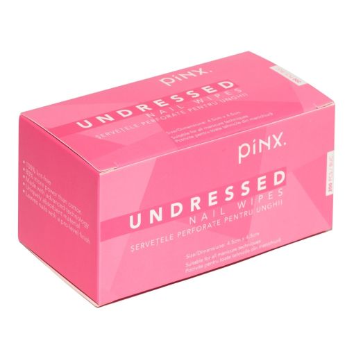c8844 Box mit Pinx Undressed Nageltüchern für die Nagelpflege in ansprechendem pinkem Design