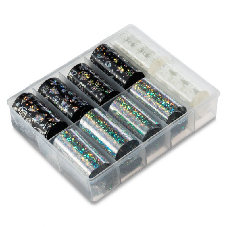 Dekoratives Klebefolien-Set mit verschiedenen Designs in Box