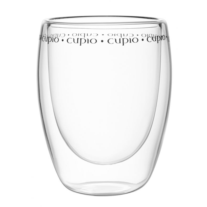 Doppelwandiger Glasbecher von Cupio, transparent und stilvoll