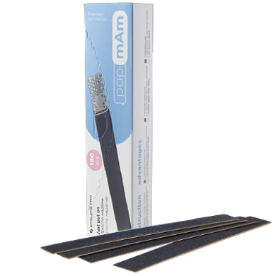 PopmAm professionelle Nagelfeile mit 180er Körnung, geeignet für eine glatte Nageloberfläche.