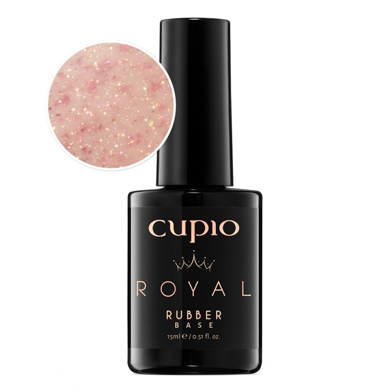 rubber_royal_duchess_c7210 Cupio Royal Rubber Base 15ml in rosa mit Glitzer für perfekte Nägel