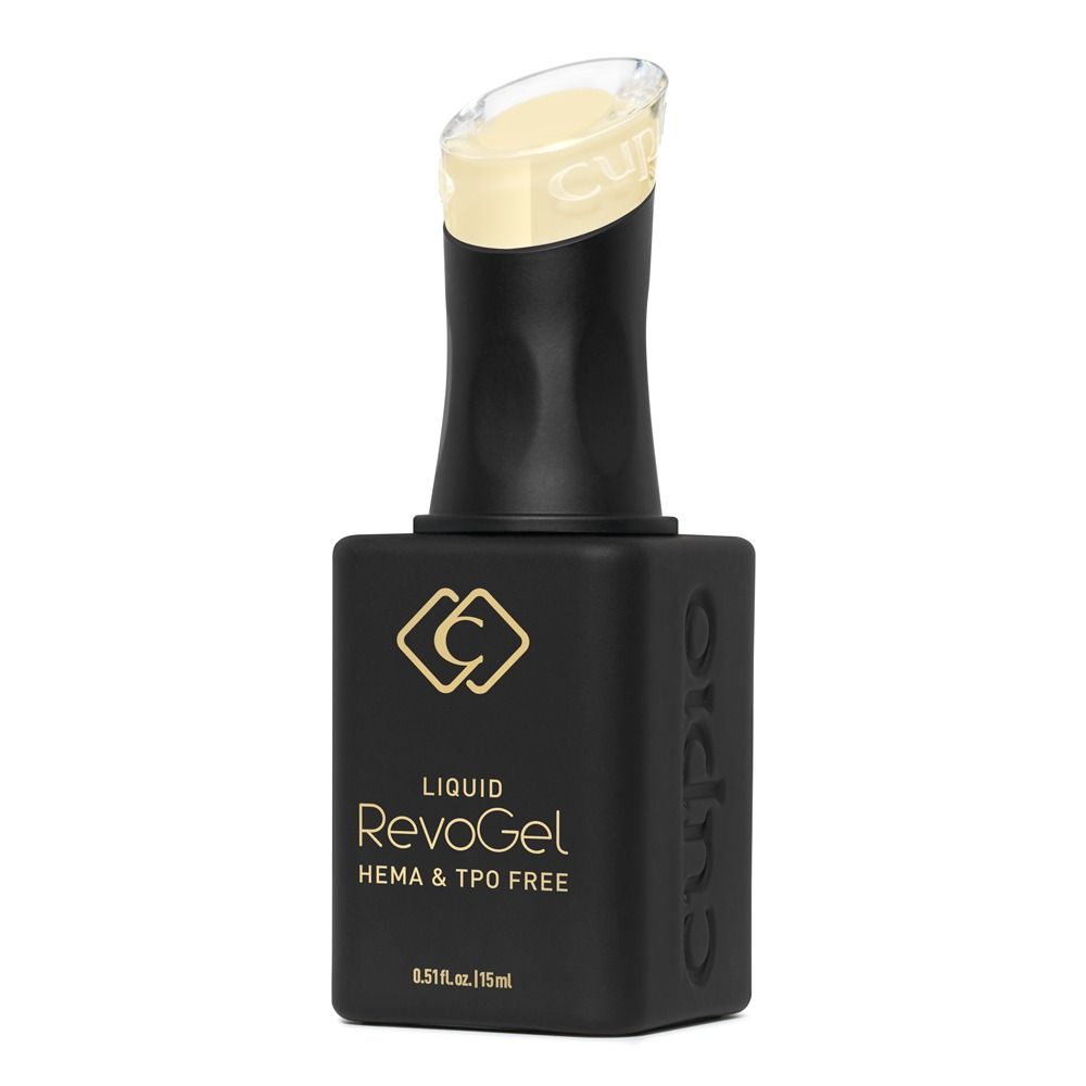 Produktabbildung Cupio RevoGel Flüssig – Butter Yellow 15ml, flüssiges Polygel für professionelle Nagelmodellage, UV/LED-härtend, langlebig und einfach anzuwenden