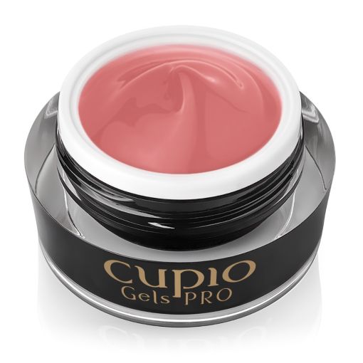 Offenes Cupio Gels-PRO rosa Nagelgel in schwarzem Tiegel
