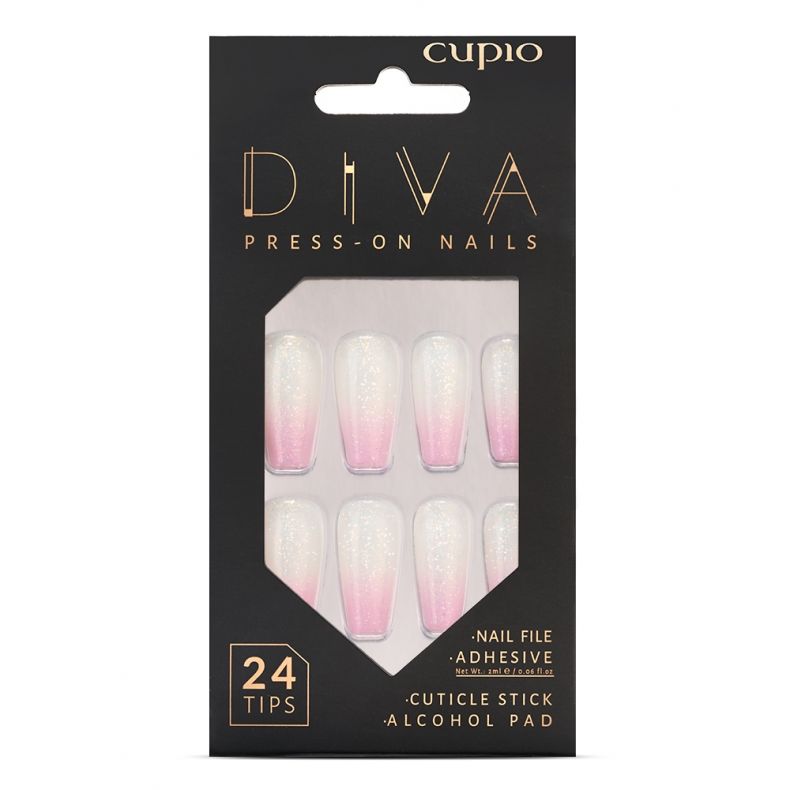 Cupio Diva Kunstnägel Press On Set - Pink Baby Boomer