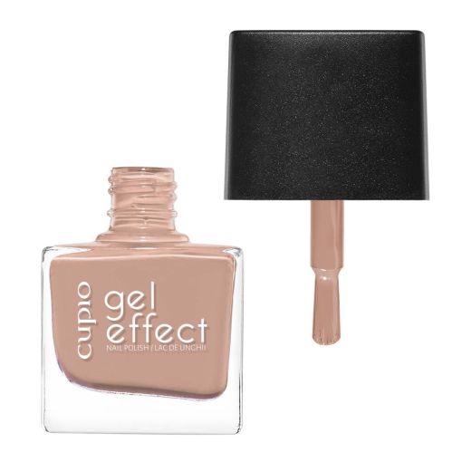 Flasche Cupio Gel Effect Nagellack mit neutralem Farbton und abgenommener Kappe