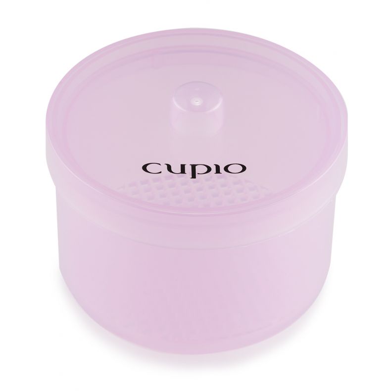 cutie_cu_sita_cupio Transparentes rosa Aufbewahrungsglas von Cupio mit Deckel