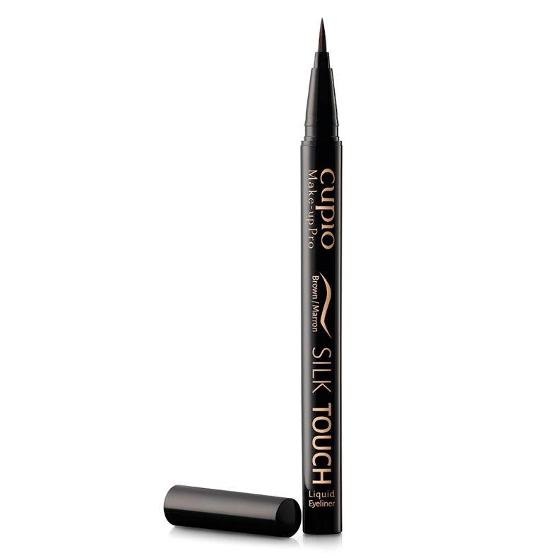 silk_touch_brown Cupio Silk Touch Liquid Eyeliner, Braun Matt, für präzise Augen-Make-up-Anwendung