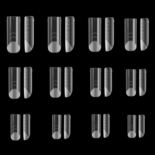 tipsuri_no_apex_c7651_c Set von stilvollen, modernen Glastürgriffen auf schwarzem Hintergrund