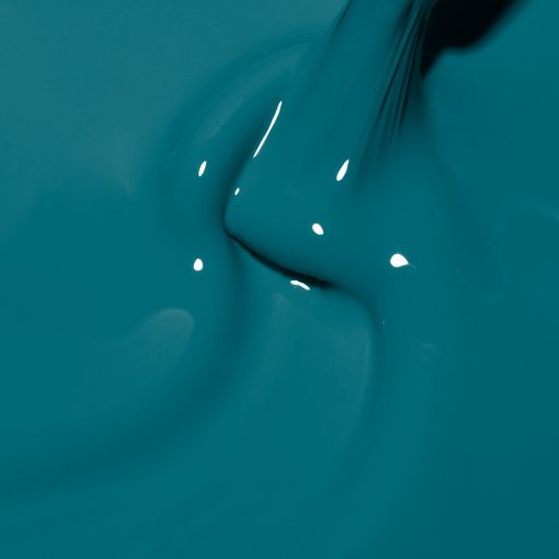 Flüssige, glänzende türkise Farbe in Nahaufnahme