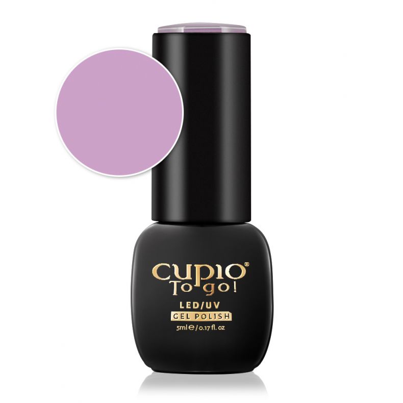 Flasche mit Cupio To Go! LED/UV Gel Polish in zartem Lila, 5 ml.
