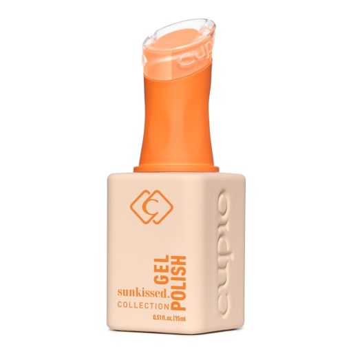 Cupio Gel Polish aus der Sunkissed Collection, 15 ml Flasche, orangefarbener Deckel.