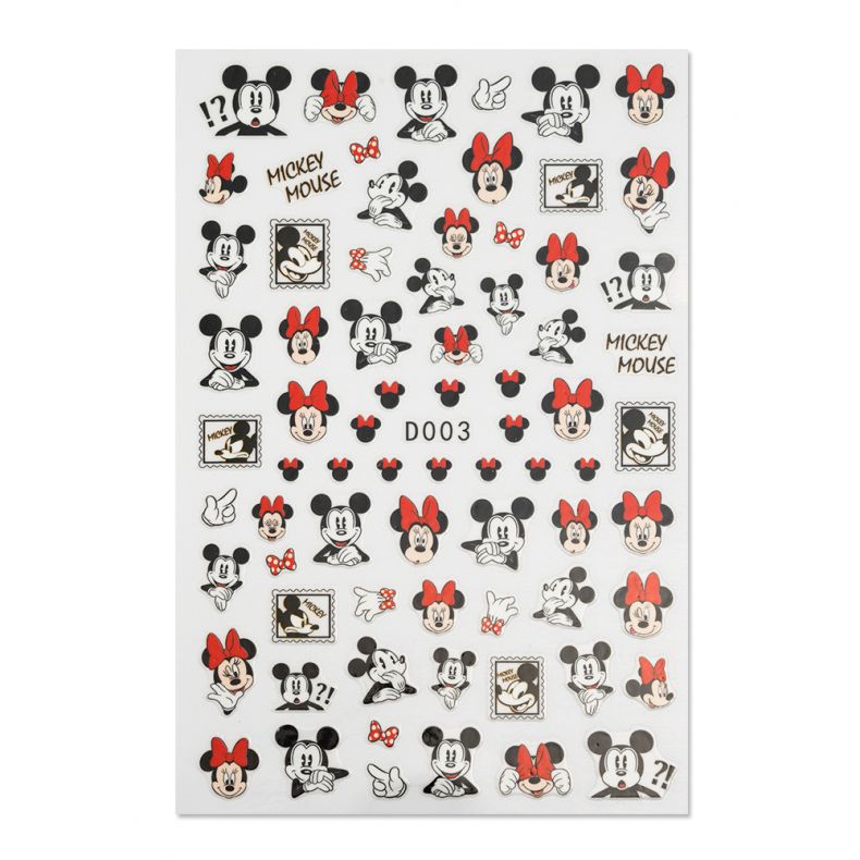 Mickey Mouse Aufkleberbogen D003 mit Minni und Mickey Motiven