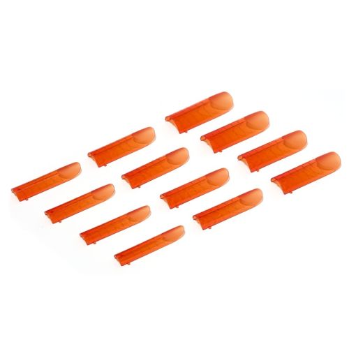 d0457_e 12 orangefarbene Abdeckungen als Zubehör für Nähmaschinen