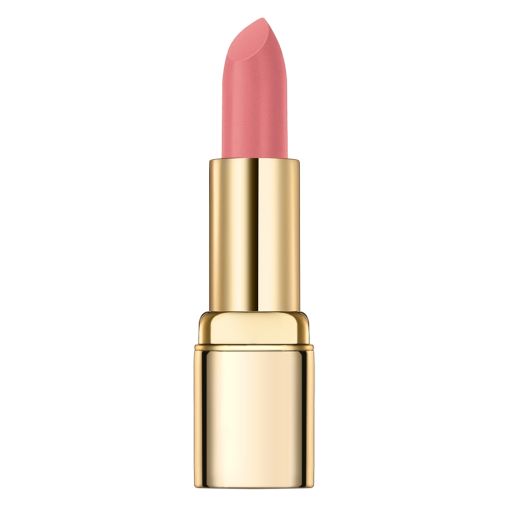 cinematic_matte_lipstick_casting_rose_c9195 Lippenstift in goldener Verpackung mit rosa Farbton