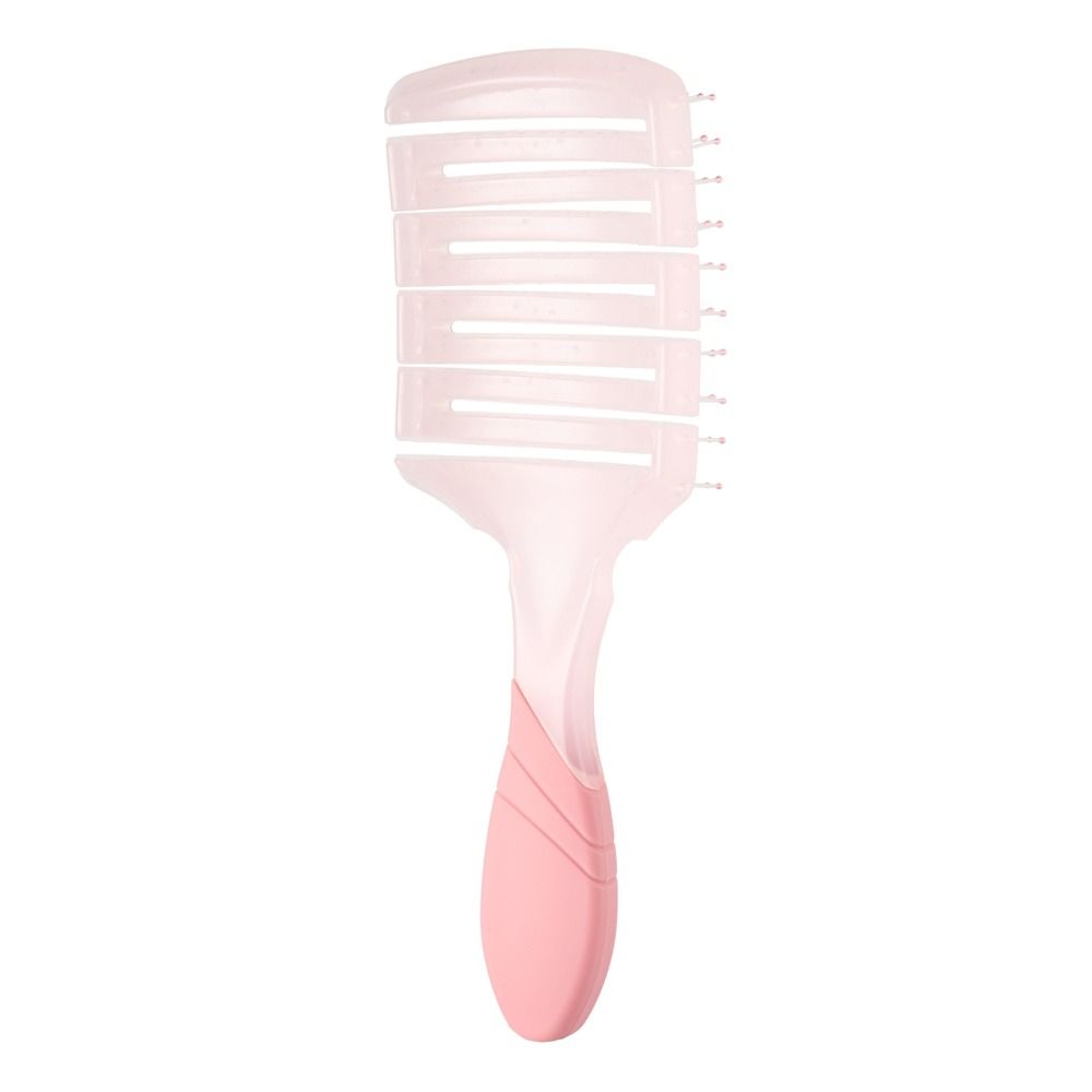Rosa Entwirrungs-Haarbürste mit belüftetem, breitem Bürstenkopf und ergonomischem Griff für schonendes Kämmen