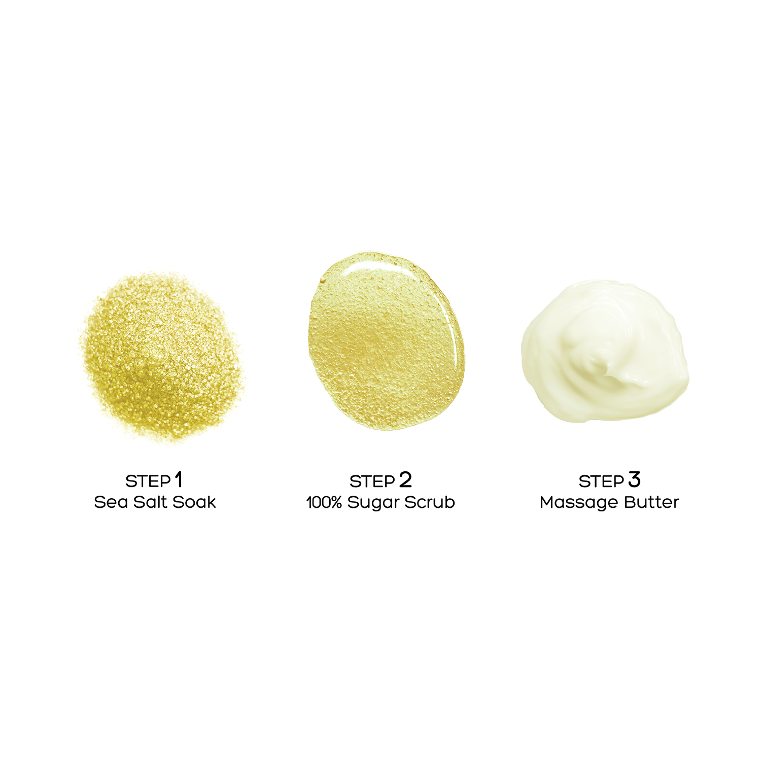 Nahaufnahme einer Produkttextur mit goldenen Partikeln, klarem Gel und weißer Creme als Darstellung einer luxuriösen Hautpflegeformel