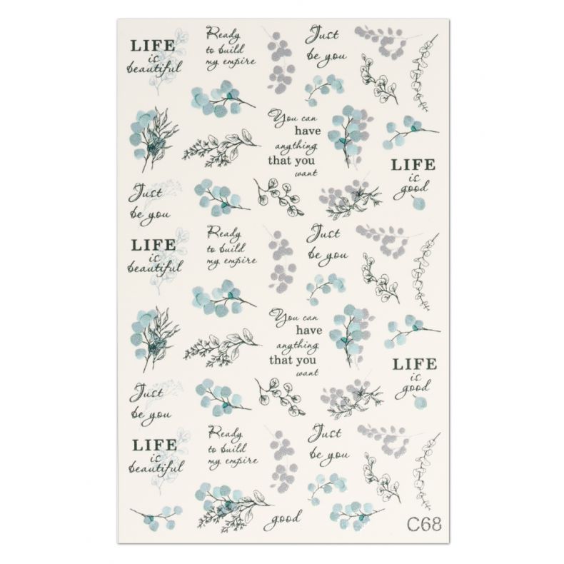 Dekoratives Wandbild mit der Aufschrift 'LIFE is beautiful' und Pflanzenmotiven