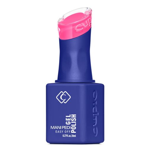 Flasche Cupio Mani Pedi Easy Off Gel Polish, blaues Design mit pinkem Gel-Nagellack, 8 ml
