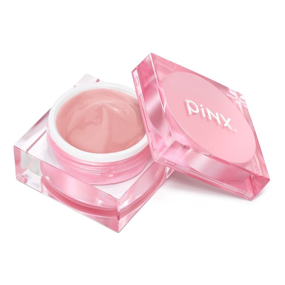 Offene rosa Creme im transparenten Tiegel von PinX