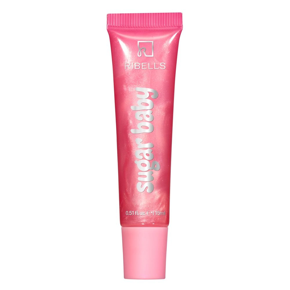 Pinkes Ribells Sugar Baby Lipgloss in Tubenform mit glänzendem Finish, 15 ml Inhalt