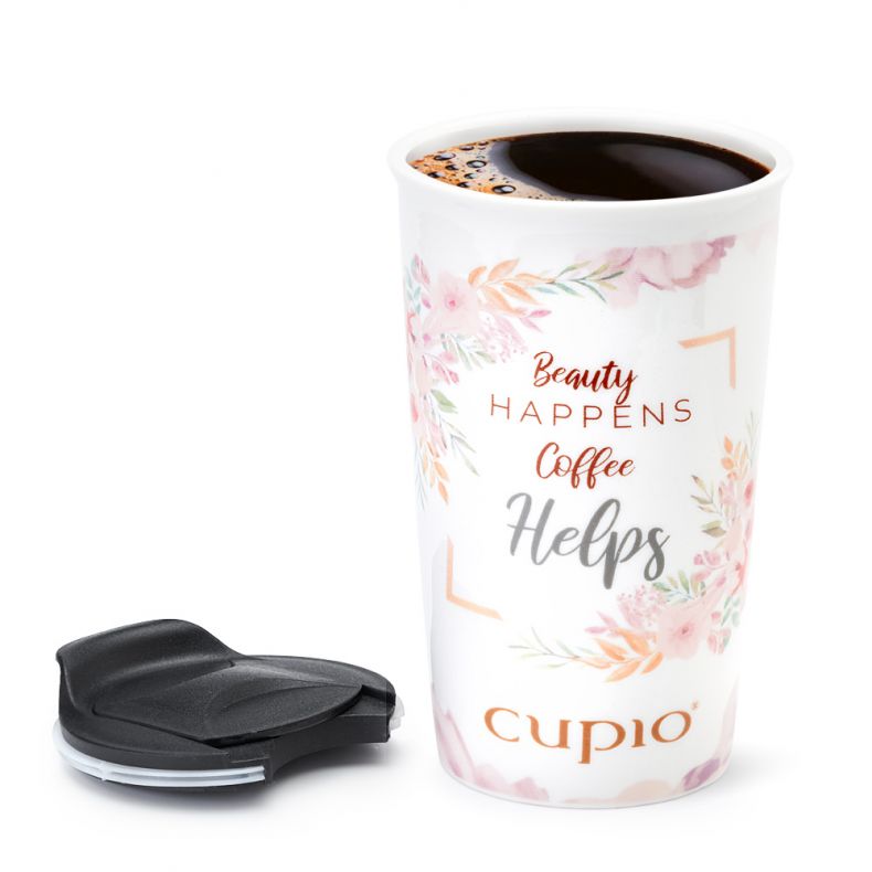 Cupio Tasse aus Keramik mit Deckel