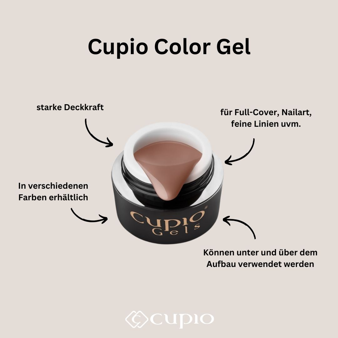 Caffe-Latte Cupio Color Gel in verschiedenen Farben für Full-Cover und feine Linien