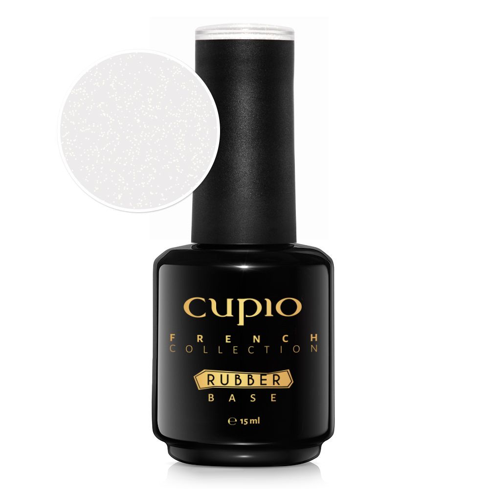 Rubber Base French Collection - Milky White Shimmer Gold 15ml