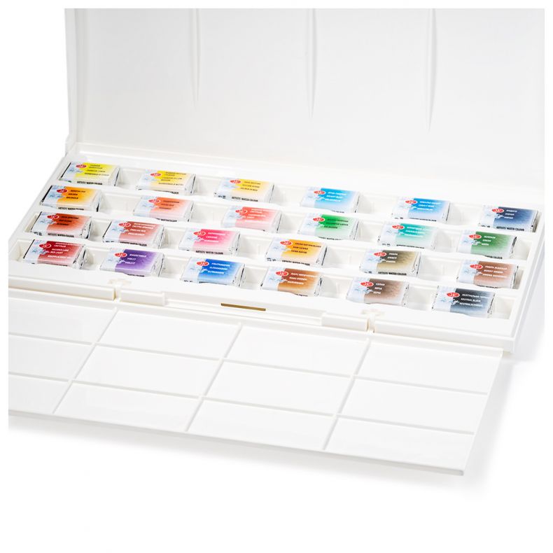 Palette mit 24 Aquafine Aquarellfarben, ideal für kreative Malprojekte