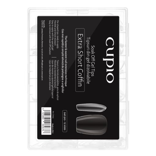 extra_short_coffin_c7645 Packung mit 240 extra kurzen Coffin Tips von Cupio für Kunstnägel