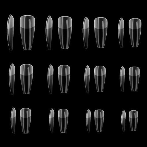 long_coffin_c7649_d Übersicht der Nagelformen für professionelles Nageldesign in verschiedene Größen und Formen