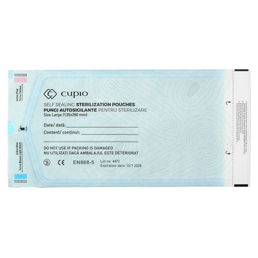 Cupio selbstklebende Sterilisationsbeutel 135 x 280 mm – 100 Stk.