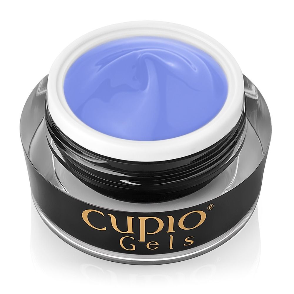 Schöne blaue Nailart-Gel von Cupio in klarem Behälter.